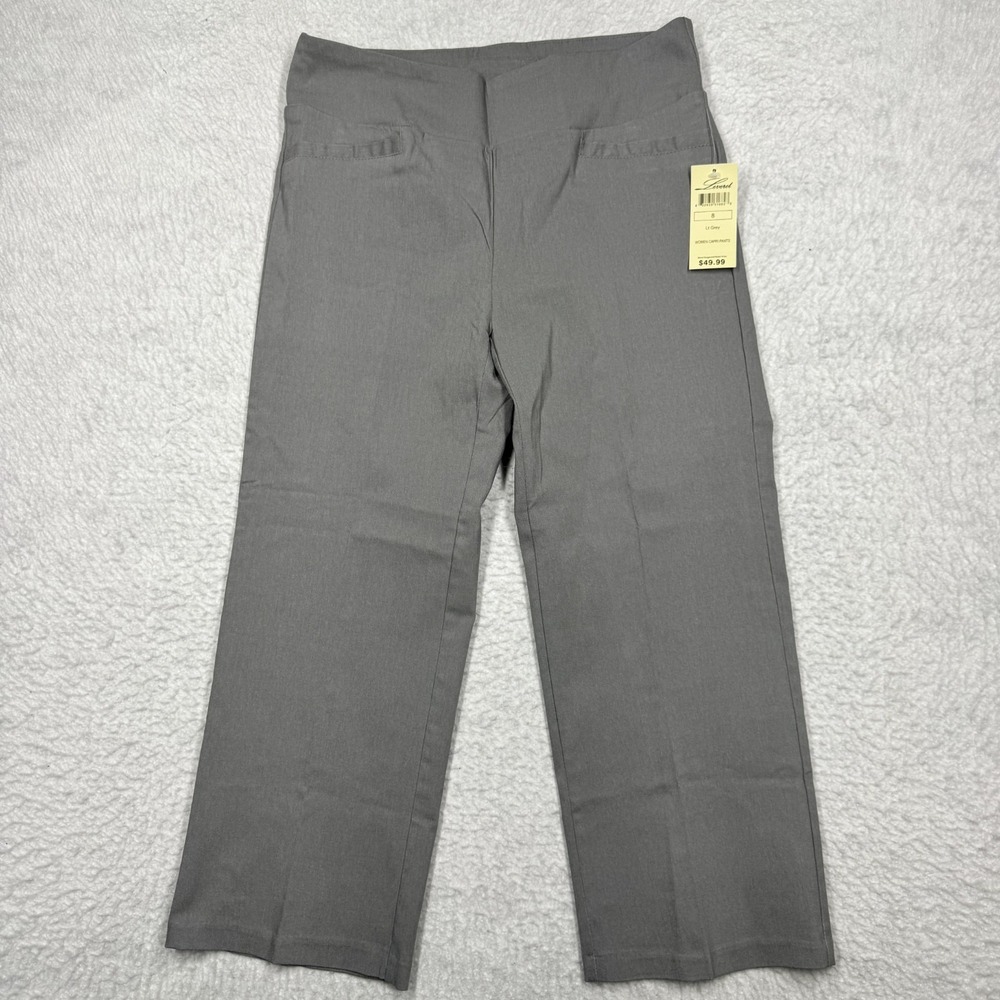 NWT Leveret Capri Dress Pants Light Gray Women's Size 8 (29x20)